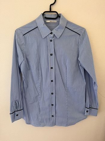 Chemise rayée bleue et blanche taille 38 