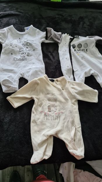 Lot de 3 pyjamas garçon ou mixte naissance