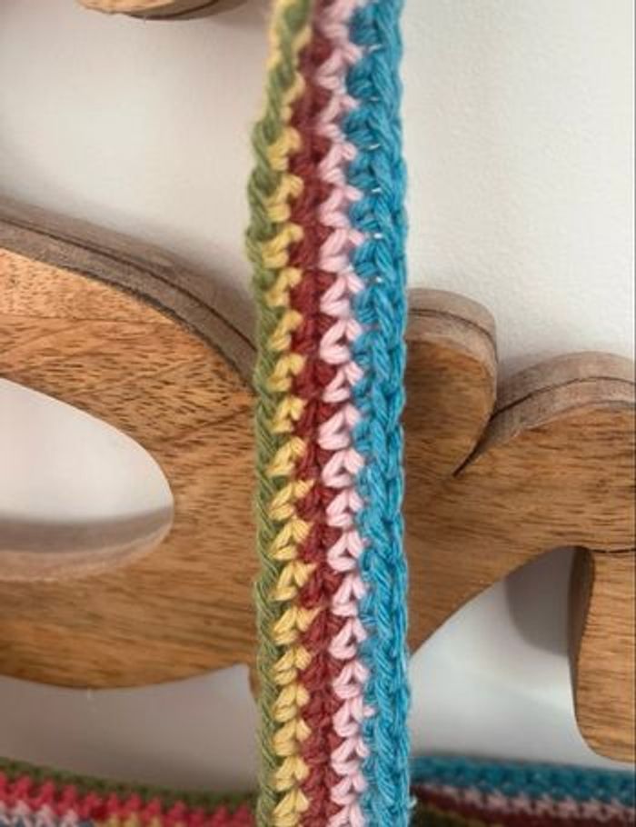 Sac fait main au crochet multicolore - photo numéro 4