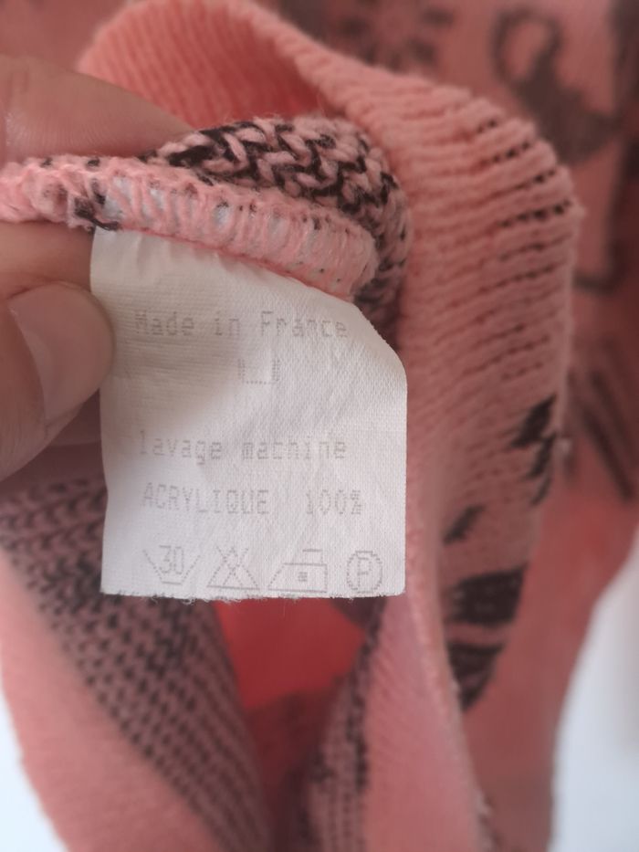 Pull moche de Noël vintage nounours rose Taille Unique - photo numéro 8