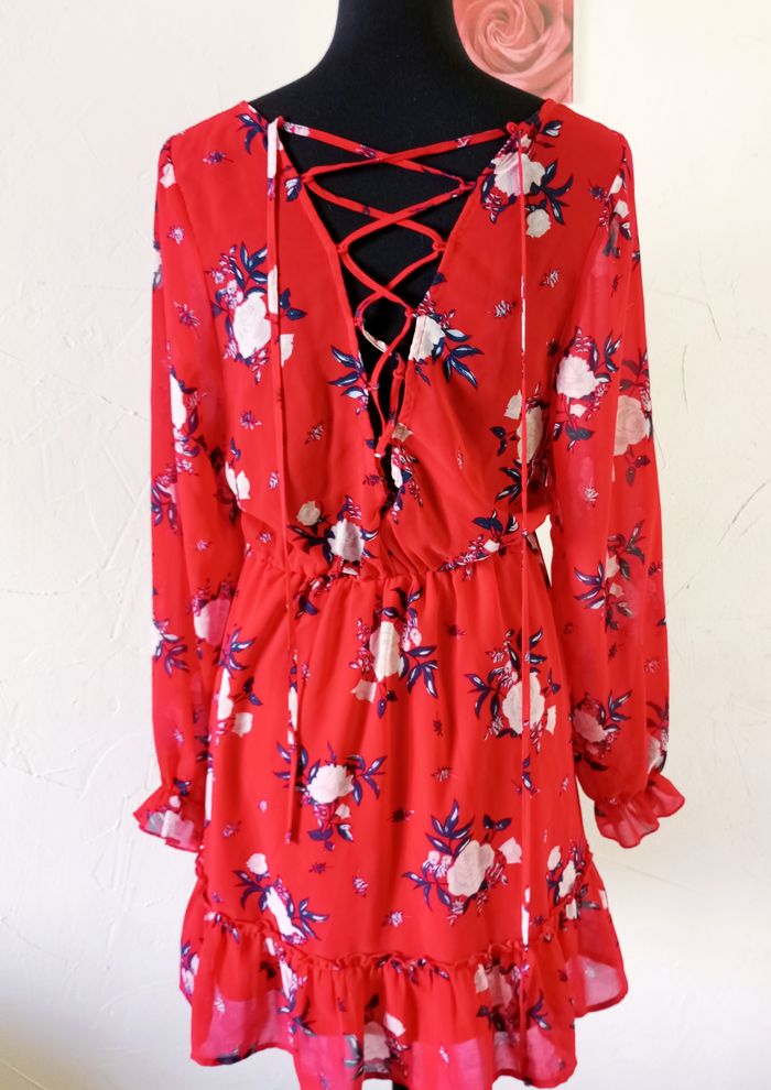 🌸 robe en mousseline, lacée dans le dos, H&M, taille 38 - photo numéro 5