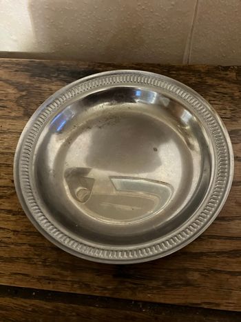 Vide poche/Dessous de carafe ?-Métal argenté 