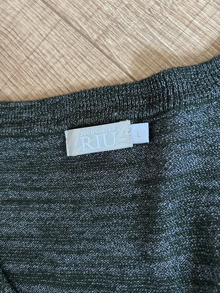 Cardigan pailleté avec sequins Jacqueline Riu taille L jamais porté - photo numéro 9