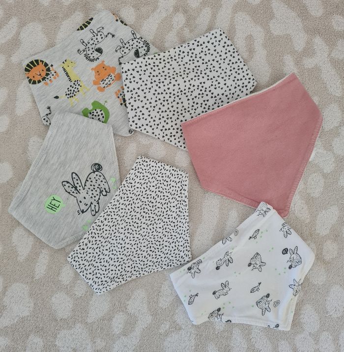 Lots de 6 petits bavoirs