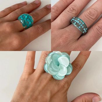 Bague bleu femme