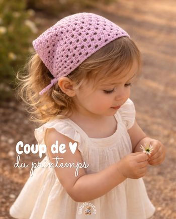 Bandana crochet coiffure enfant