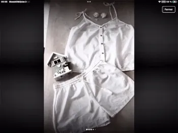 Ensemble top et short brodés neuf