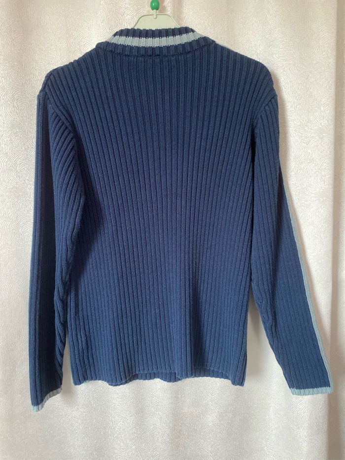 Pull côtes bleu marine coton acrylique 12 ans Okaidi - photo numéro 4