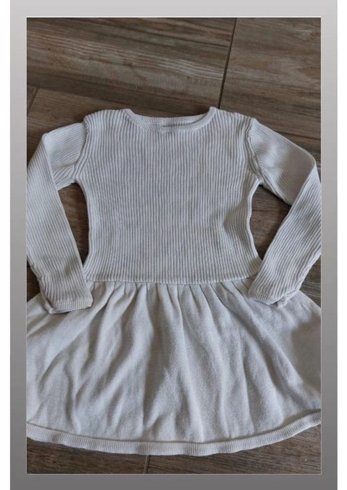 Robe blanche à paillettes kiabi 4 ans