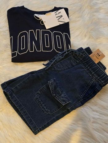 (Neufs non portés) 🏷 🏷 💙💙ensemble teeshirt mc et bermuda 3 ans garçon 🥰💙