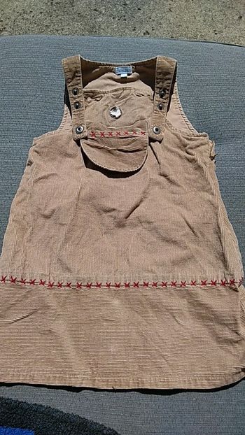 Robe marron velours fille 23 mois