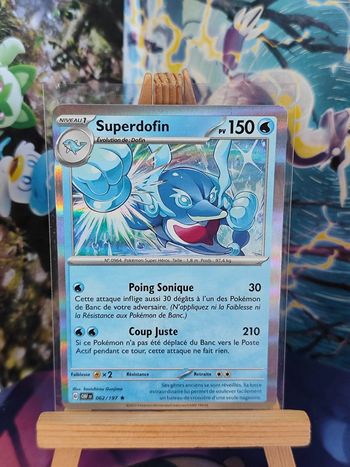 Superdofin holo rare 62/197 flammes obsidiennes