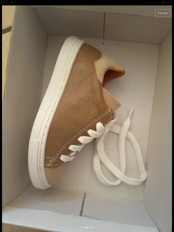 Paire de chaussures marron et beige 26 - photo numéro 4