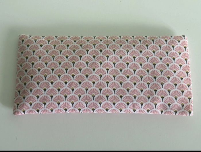 Bouillotte sèche / poche de froid thème évantails roses - photo numéro 2