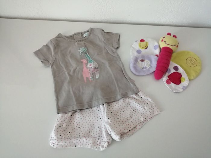 Ensemble short et T shirt 6 mois - photo numéro 2