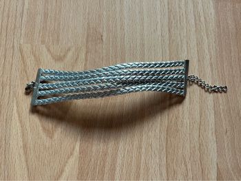 Bracelet tressée argentée