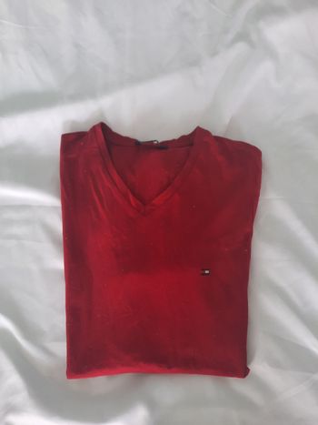 T-shirt homme Tommy Hilfiger rouge moucheté - Taille L