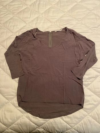 Haut femme gris manche 3/4 gémo taille s