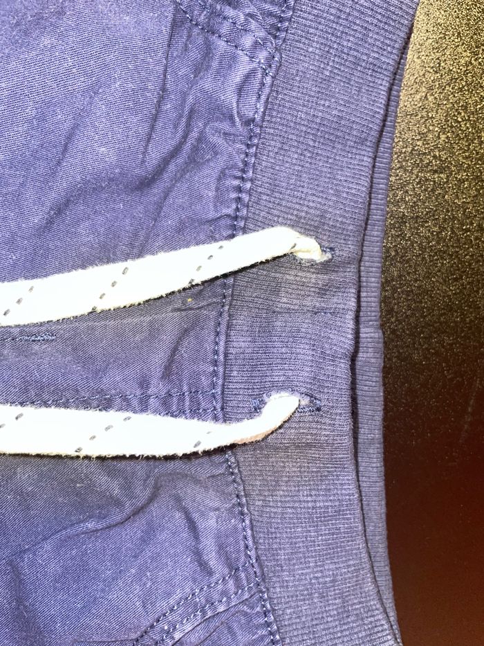Pantalon droit en coton bleu marine taille 9 mois - photo numéro 3