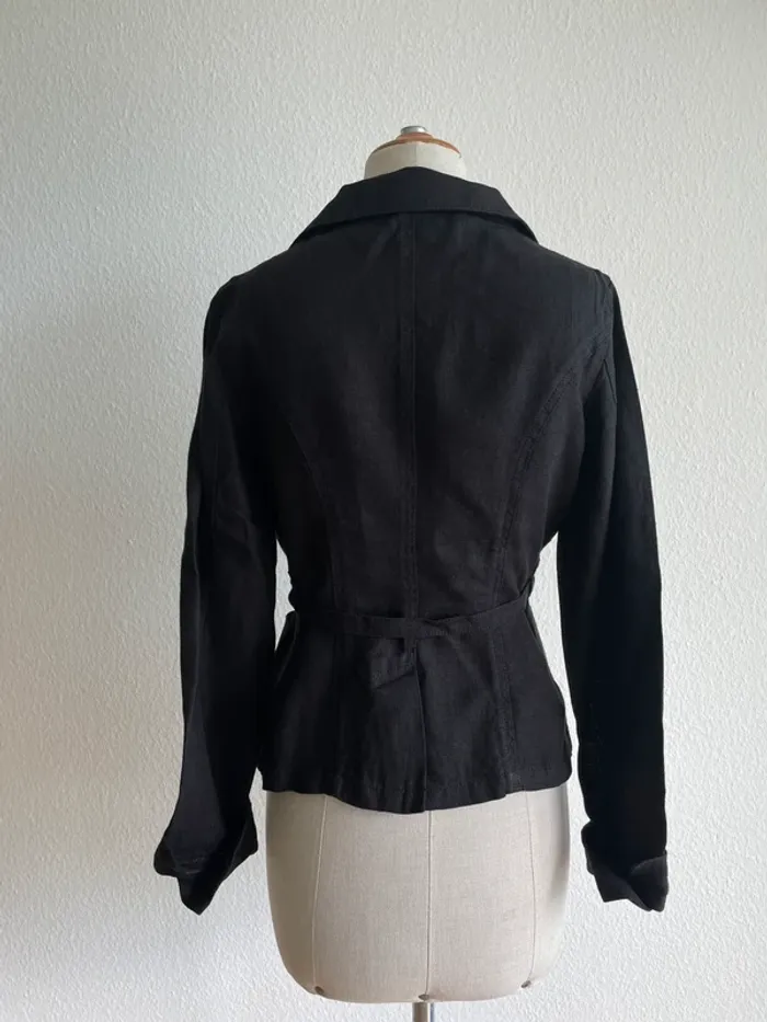 Veste noire croisée Weekend Max Mara ceinturée - photo numéro 5