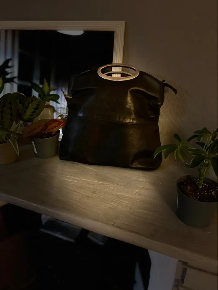 Sac vintage cuir porté main Heyraud - photo numéro 14