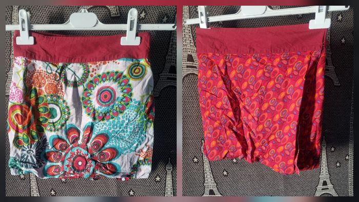 Jupe style hippie réversible 12ans