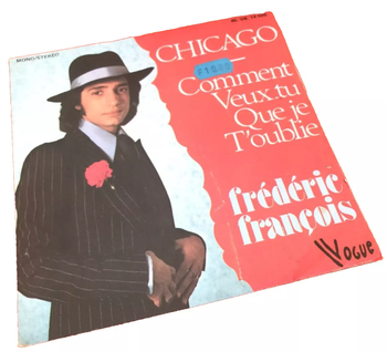 Vinyle 45 tours Frédéric François Chicago (1975) Vogue 14025