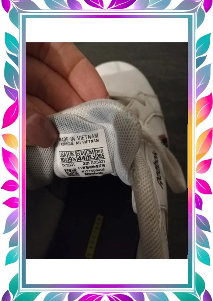Basket Homme blanche Reebok 44 - photo numéro 6