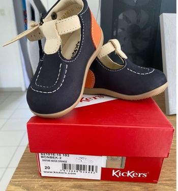 Kickers bleu marine et beige NEUVES