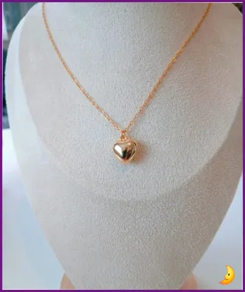 Collier doré cœur  tendance femme chic