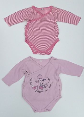 Lot de 2 bodies, chat, 6 mois