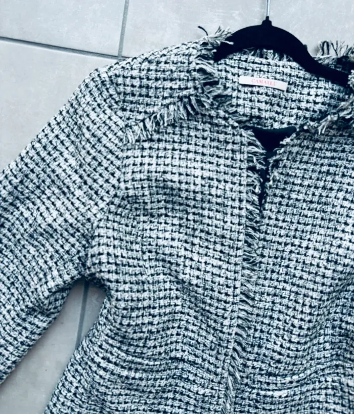 Magnifique veste blazer en tweed Camaïeu neuve - photo numéro 2