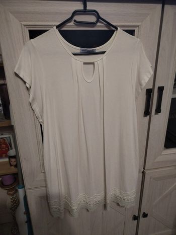 Tee shirt long blanc