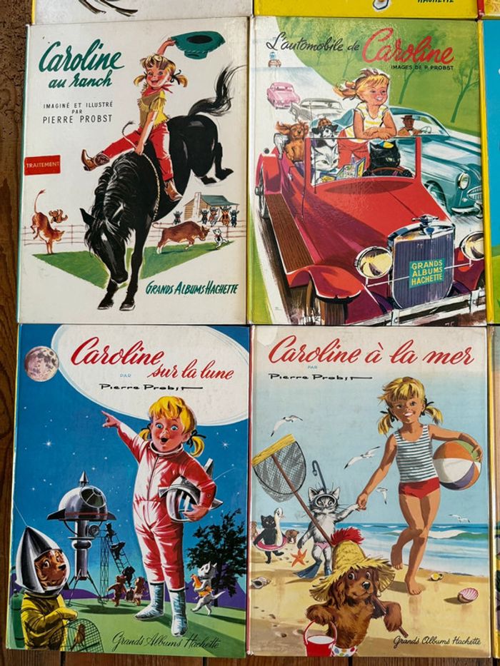 Lot de 14 livres Caroline anciens TBE - Grands albums Hachette Pierre Probst couleurs - photo numéro 8