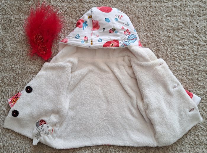 Veste chaude réversible blanche Catimini taille 6 mois - photo numéro 2