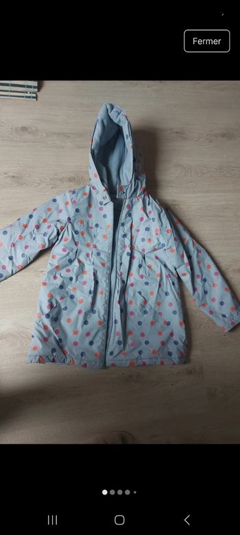 Imperméable fille à pois