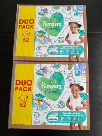 124 couches Pampers harmonie taille 5