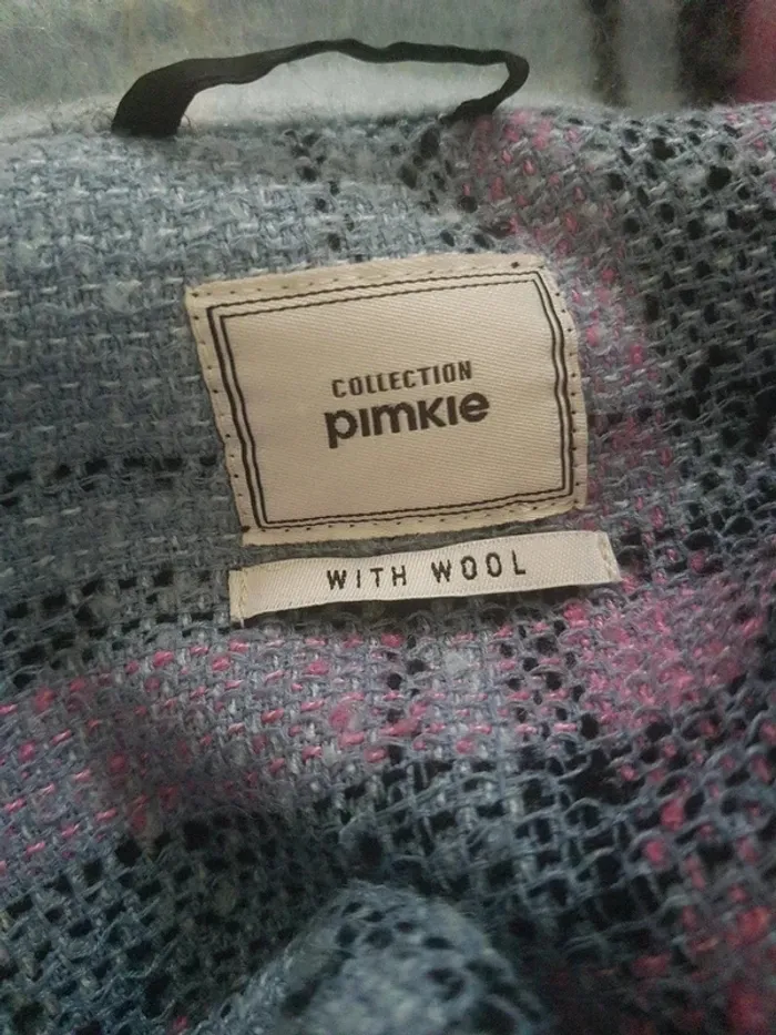 Sur chemise laine à carreaux bleu rose noire pimkie - photo numéro 6
