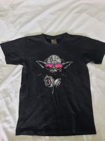 Tee-shirt homme noir parodie Yoda DJ - Star Wars - Taille M - Très bon état