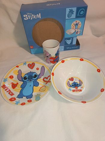 Stitch Set de Vaisselle Mug 325ml + Bol + Assiette 3pc