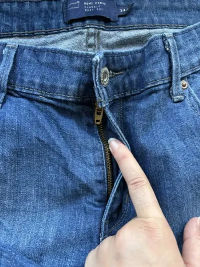 Jean Levi’s Demi Curve Bootcut évasé femme W32 XL/42 bleu  Rare modèle US années 2000 y2k - photo numéro 7