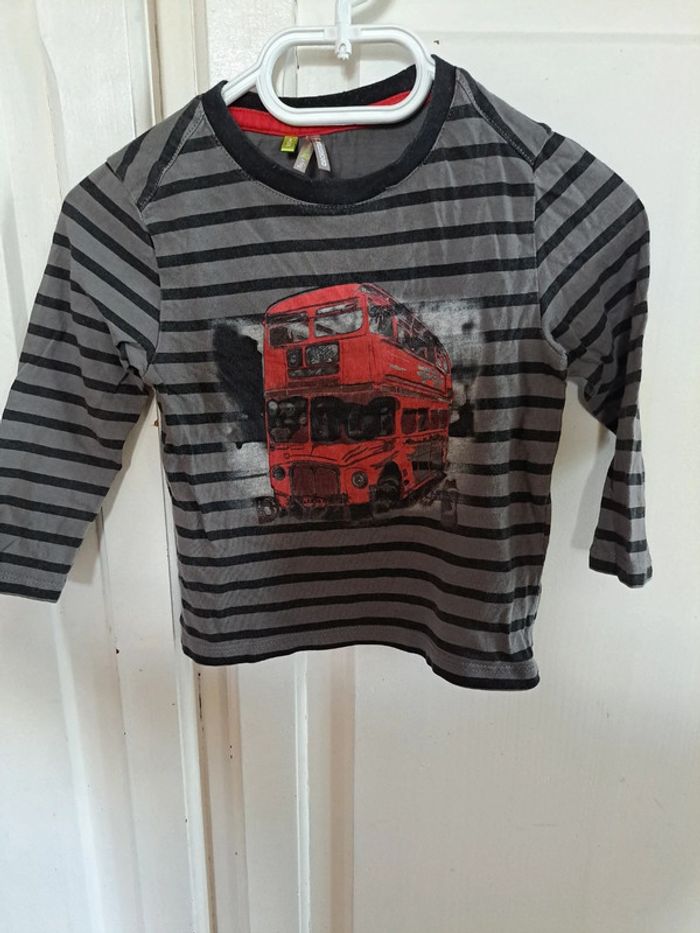Tee-shirt manche longue rouge et gris bus 24mois orchestra - photo numéro 8