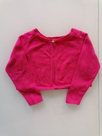 Boléro rose okaidi 24mois