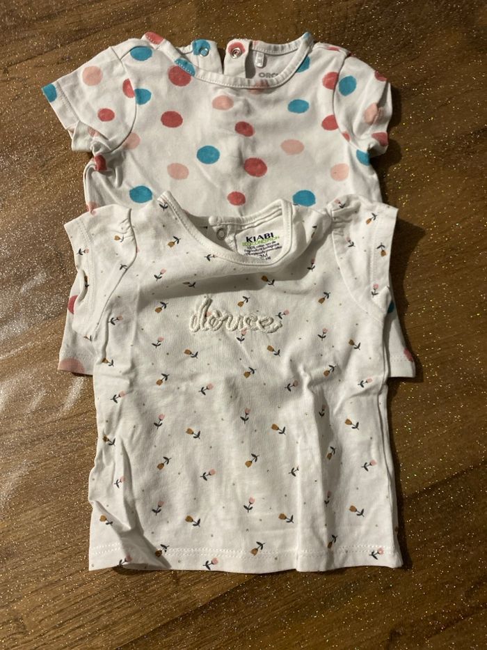 Lot de deux tee shirt manches courtes