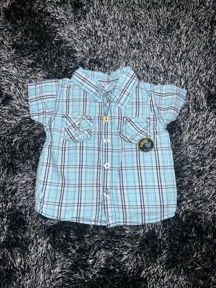 Chemise à carreaux manche courte