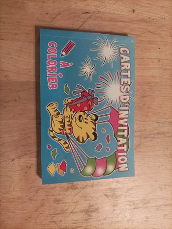 Carte d'invitation à colorier x 30