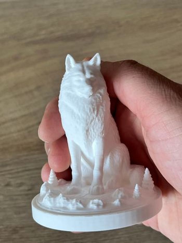 🐺 Figurine Loup Blanc – Objet déco - photo numéro 2
