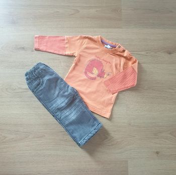 💚 Ensemble tee-shirt avec capuche pantalon Orchestra 3 mois #emyfleury_3moisgarçon