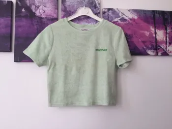 Haut vert tendre Jennyfer matière éponge taille L