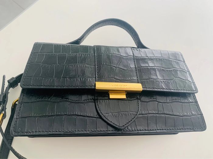Sac bandoulière modèle Exo Ily en cuir Lancaster croco - photo numéro 2